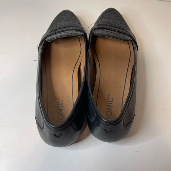 Vionic Savannah Embossed Croc Pointed Toe Flat Size 8.5 - Picture 3 of 9